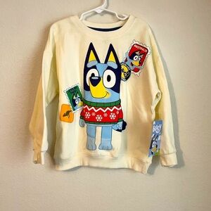 Bluey Kids Christmas  Sweater with Colorful Graphics size 5T